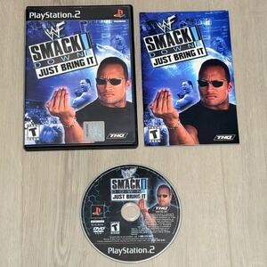 WWF SmackDown Just Bring It Sony PlayStation 2 PS2 2001 Black Label CIB Tested